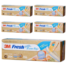 3M FRESH 雙層夾鏈袋, 小(S), 20入, 5個