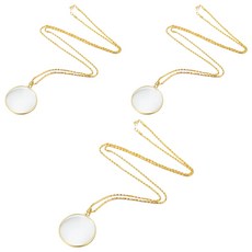 Dr.菲利斯J 年長者閱讀便攜式放大鏡項鍊 金色, 3個, 單一商品