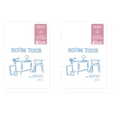 wannathis 6孔Jumbo補充空白內頁, 2套, 100張