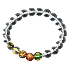 六字箴言 白水晶手鍊, 台灣製造, 18cm