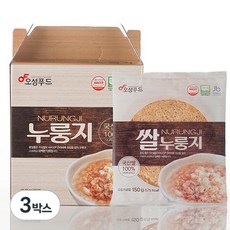 오성푸드 쌀누룽지, 150g, 3박스