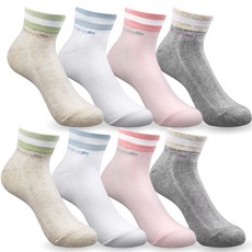 Crocodile 鱷魚 女款休閒Mellow短襪 4款 x 2組套裝 CD246