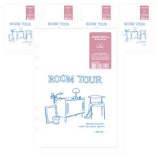 워너디스 6공 점보 리필 무지 내지, 100매, 5세트