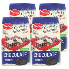 巧克力威化餅, 4包, 125g