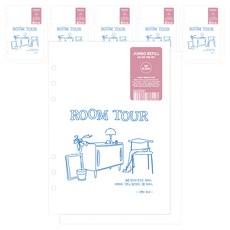 wannathis 6孔Jumbo補充空白內頁, 6套, 100張