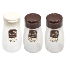 NAKAYA 日本撒鹽瓶 塑膠調味瓶 混色 3個, 120ml, 1組