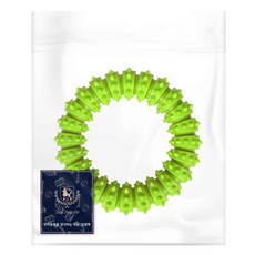 DING DONG PET 寵物鉚釘除牙垢環玩具 M, 綠色, 1個