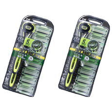 KAI 貝印 男士一次性剃須刀套組 XF5-8BS Xfit 敏感肌膚超值裝, 剃須刀 2p + 替換刀片 8p, 2組