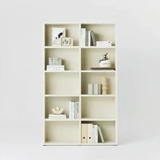 한샘 샘와이드 책장 120cm 시공 방문설치, 크림화이트, 5단