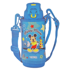 THERMOS 膳魔師 米奇不鏽鋼保冷瓶, 500ml, 1個, 藍色米奇BLL