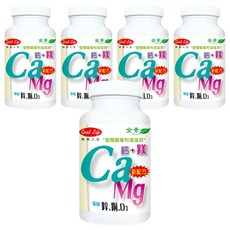 good Life 得意人生 天然海藻鈣 + D3 + 鎂, 60顆, 5瓶