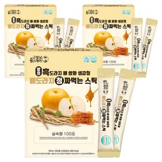 고철남헬스케어 발효 흑도라지 배 쌍화 생강청 짜먹는 실속형 스틱, 10ml, 300개