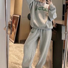 MEICHEL Club 字母氣球版型大學T + 寬褲套裝 12052