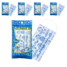 YODA 優的寶貝 救援小英雄波力平面防塵口罩 兒童款, POLI 白色, 5片, 5包