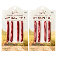 제주별식 강아지 프랑크 져키 4p, 흑돼지, 40g, 8개