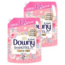 다우니 초고농축 호텔 컬렉션 섬유유연제 스프링 가든 리필, 2.6L, 2개