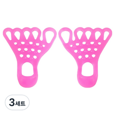 종아리 이완 발가락 스트레칭기 핑크 양발착용 세트, 3세트