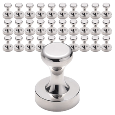 Market Plan 西洋棋造型超強力釹磁鐵掛鉤 16mm, 銀色, 50個