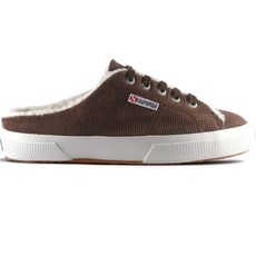 수페르가 여성용 COTTON SYN SHEARLING 슬리퍼형 뮬 2402