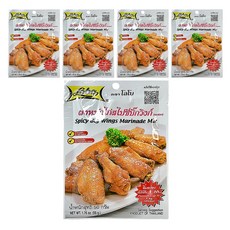 Lobo 樂 বহ 香味雞翅醃粉 泰國原裝進口 無須另加調味, 50g, 5包