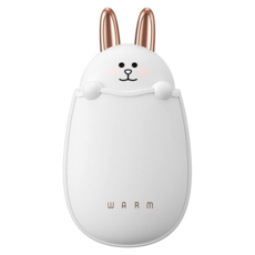 miWORKS 米沃 可愛動物造形暖手寶, 白兔 白色