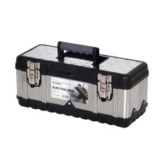 JEJ ASTAGE 硬漢不鏽鋼雙層分隔式手提工具箱 STB-390 不鏽鋼材質, 39*18.5*17cm, 1個