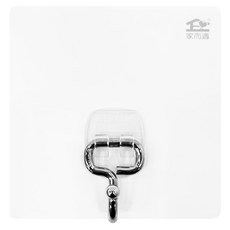 家而適居家多功能掛勾 2合1無痕膠片設計, 透明色 + 銀色, 1個