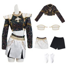 Elsso 女性用凱德亨喬伊黑金角色扮演服全套