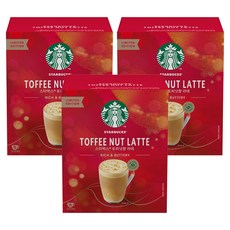 STARBUCKS 星巴克 太妃核果風味拿鐵即溶隨身包, 15條, 23g, 3盒