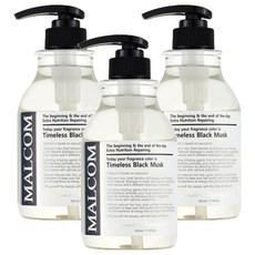 말콤 샴푸 타임리스 블랙머스크, 520ml, 3개