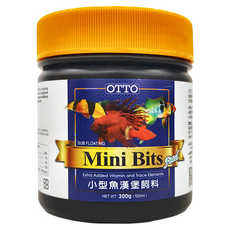 OTTO 建興水族 小型魚漢堡飼料, 200g, 1瓶
