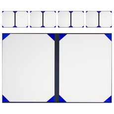 ECO Chungwoon A4絲絨獎狀夾 深藍色 4入, 4個, 法國藍色