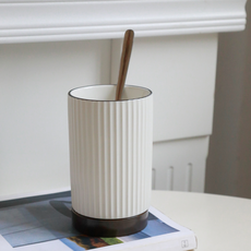 착한살림 노르딕 세라믹 수저통, 화이트, 1개