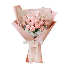 ScentBasket 香氛玫瑰香皂花束 20朵, 1件, 粉紅色