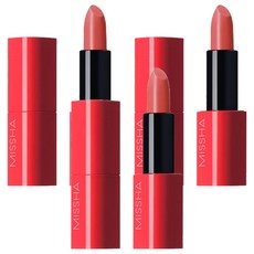 미샤 데어 루즈 쉬어 슬릭 립스틱, 3개, 14호 시에나 버니