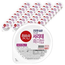 햇반 라이스플랜 서리태 흑미밥, 210g, 36개