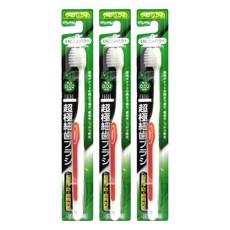 e'cumu 0.02超極細毛牙刷 小型 硬度軟毛 顏色隨機, 1入, 3支