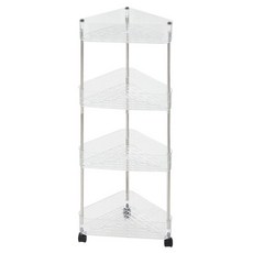 couselect 浴室移動落地式置物推車 三角形 35.5 x 21.8 x 86.5cm, 透明色, 4層