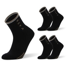 NEPA 男款拼色長筒襪 5雙, 黑色