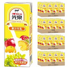 光泉 果汁牛乳, 200ml, 96入