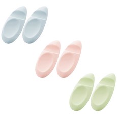 sillymann Century Garden鉑金矽膠餐具架 6入, 1套, 灰紫羅蘭，軟桃，暗影薄荷