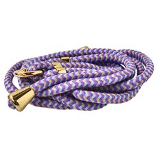 Timo 可調長度 經典雙金釦棉繩 手機掛繩, 紫藍杏, 1條