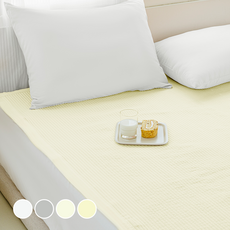 더자리 소프트 피그먼트워싱 보송보송 누빔 침대패드, 허니버터