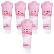 SHARCART 多合一沐浴鹽 頭皮去角質 身體磨砂膏 玫瑰香, 200g, 5個