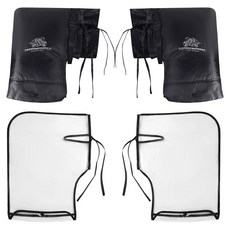 픽센드 오토바이 방한토시 + PVC 방수커버, 블랙