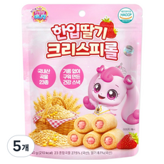 리더스인팜 캐치티니핑 프린세스 한입 딸기 크리스피롤, 딸기향, 40g, 5개
