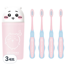 吉伊卡哇 兒童牙刷 4入 + 公仔頭套組, 3套, 隨機出貨