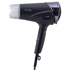 TESCOM TID3500TW 速乾修護離子吹風機 減少靜電和毛躁 冷熱風自動切換模式 有效抑制熱傷害 無段式風量調節, 曜石黑