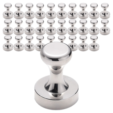 Market Plan 西洋棋造型超強力釹磁鐵掛鉤 12mm, 銀色, 30個