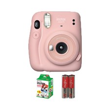 instax 拍立得 Mini 11 即時相機腮紅粉色 + 膠片 20p + AA 電池, 單品, 1套